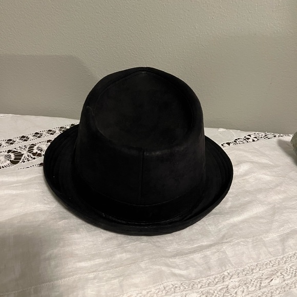 Black Fedora Hat vintage Dobbs hat Ganster Jazz style - Picture 3 of 6